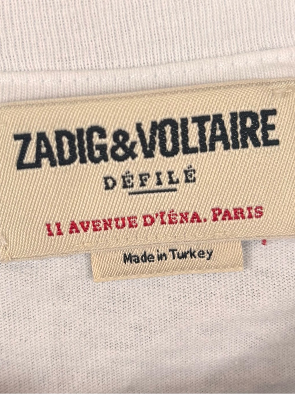 Zadig & Voltaire Graphic Tee NWT White Cotton Skate Cartoon Parisian Cool Shirt - Picture 6 of 10